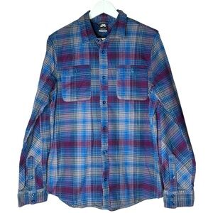 Nike SB Plaid Flannel Casual Button Down Shirt Medium